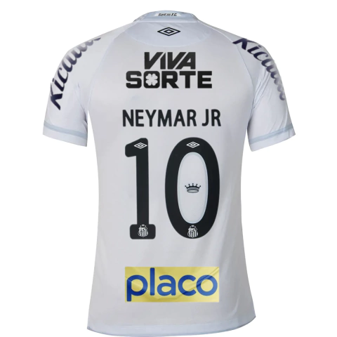 Camisa Santos I 25/26 - Com Patrocínio -  Neymar Jr. N°10 - Torcedor - Masculina - Branca 2025