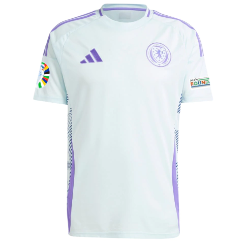 Camisa Seleção Escócia Away 24/25 - Com Patch Eurocopa 2024 - Torcedor - Masculina - Azul Claro