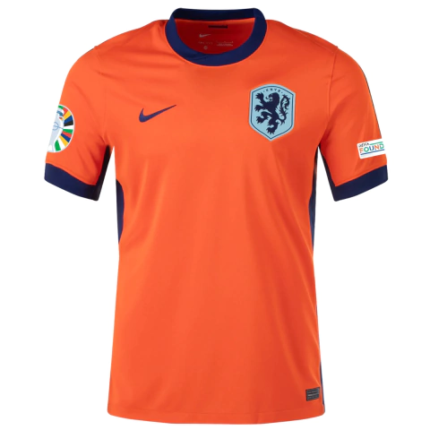 Camisa Seleção Holanda Home 24/25 - Com Patch Eurocopa 2024 -Torcedor- Masculina - Laranja