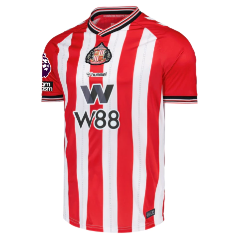 Camisa Sunderland I 25/26 - Com Patch Premier League - Torcedor - Masculino - Branca e Vermelha - comprar online