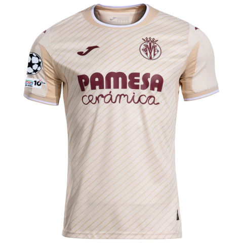 Camisa Villarreal II 25/26 - Com Patch Champions League - Torcedor - Masculino - Beje - comprar online