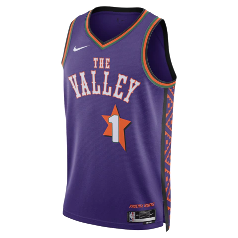 Regata Phoenix Suns - Devin Booker - 24/25 City Edition - Swingman Jersey - Roxa
