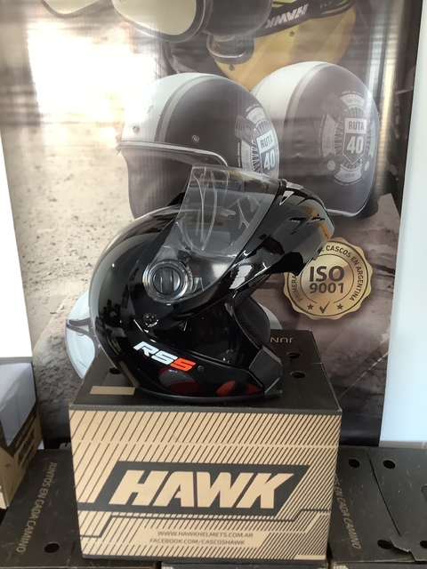 Casco RS5 FLIP UP REBATIBLE NEGRO BRILLANTE