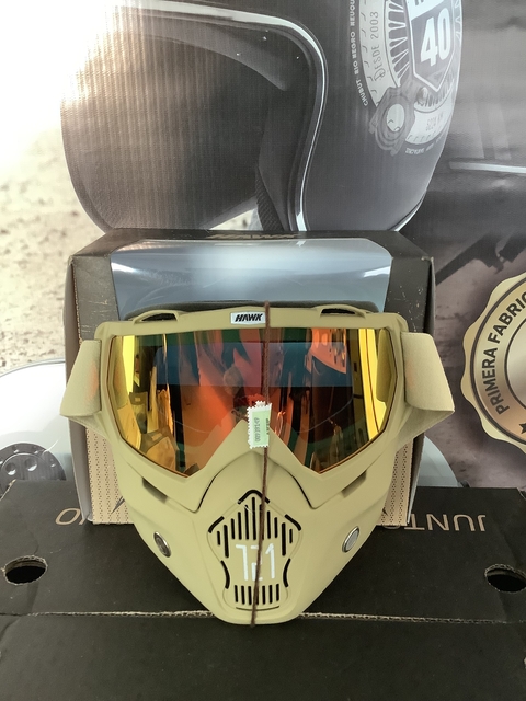MÁSCARA HAWK CAMEL CON VISOR TORNASOLADO