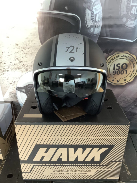 Casco Hawk abierto RUTA 40 GREY