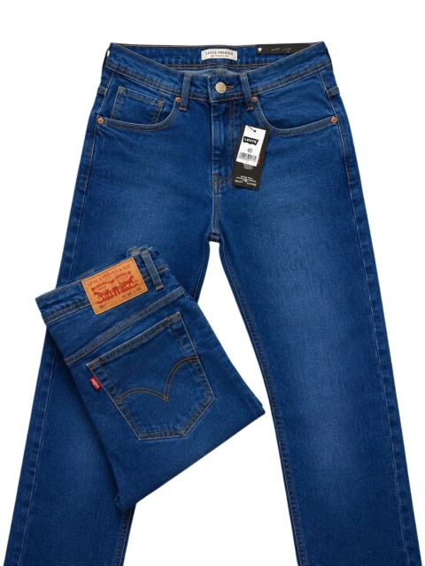 Calça jeans masculina LVS 98% algodão 2% elastano slim fit . - comprar online