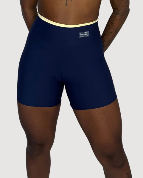Short Duo Marinho com Amarelo