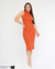 VESTIDO MIDI GOLA ALTA - TERRACOTO
