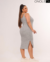 VESTIDO MIDI ALCINHA PLUS - CINZA na internet