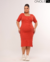 VESTIDO MIDI MANGA PLUS - TERRACOTO - loja online