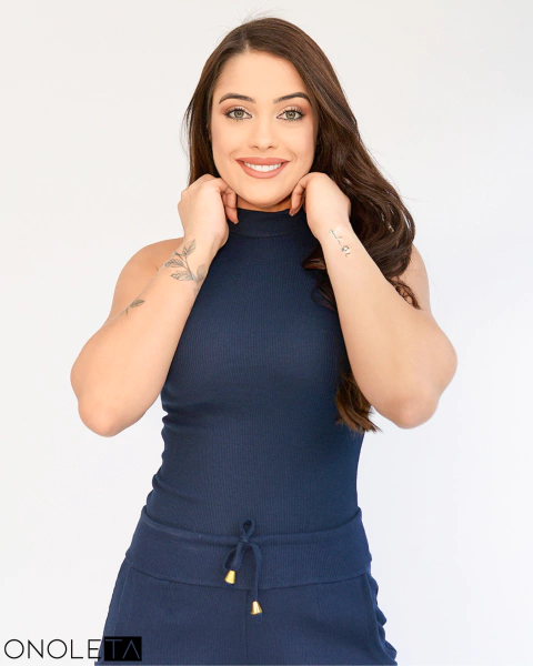 REGATA GOLA ALTA - AZUL MARINHO - comprar online