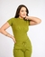 BLUSA MANGA GOLA ALTA - VERDE PISTACHE