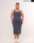 VESTIDO MIDI ALCINHA PLUS - AZUL JEANS - ONOLETA | ATACADO DE CANELADO