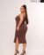VESTIDO MIDI ALCINHA PLUS - MARROM - loja online