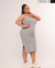 VESTIDO MIDI ALCINHA PLUS - CINZA - comprar online