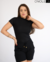 BLUSA MANGA GOLA ALTA - PRETO