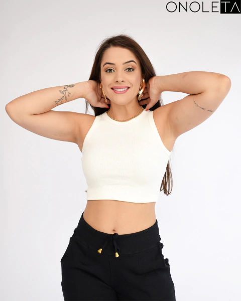 CROPPED BÁSICO - OFF-WHITE