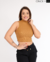 CROPPED GOLA ALTA - OCRE - comprar online