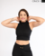 CROPPED GOLA ALTA - PRETO