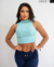 CROPPED GOLA ALTA - AZUL SERENITY - comprar online