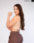 CROPPED BÁSICO - NUDE - comprar online