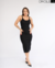 VESTIDO MIDI COM BOJO E FENDA LATERAL - PRETO - ONOLETA | ATACADO DE CANELADO