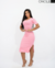 VESTIDO MIDI MANGA E FENDA LATERAL - ROSA BEBÊ