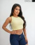 CROPPED BÁSICO - AMARELO MANTEIGA na internet