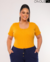 BLUSA MANGA PLUS SIZE - MOSTARDA