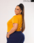 BLUSA MANGA PLUS SIZE - MOSTARDA na internet