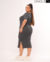VESTIDO MIDI MANGA PLUS - GRAFITE - comprar online