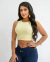 CROPPED BÁSICO - AMARELO MANTEIGA - ONOLETA | ATACADO DE CANELADO