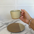 Set x2 Taza + Plato Blanco y Vison Panal 200ML en internet