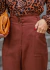 Calça Reta Cinto Faixa 11240- Marron - She Brand