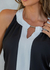Vestido crepe contraste preto e branco - 20463 na internet