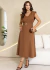 Vestido Alfaiataria Cinto Fivela-20501 Marron - comprar online