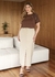 Saia Renata com cinto bege - 60119 - comprar online