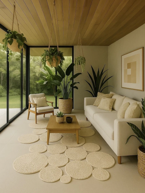 Tapete Jolie - bolas de tricot - 150x250cm