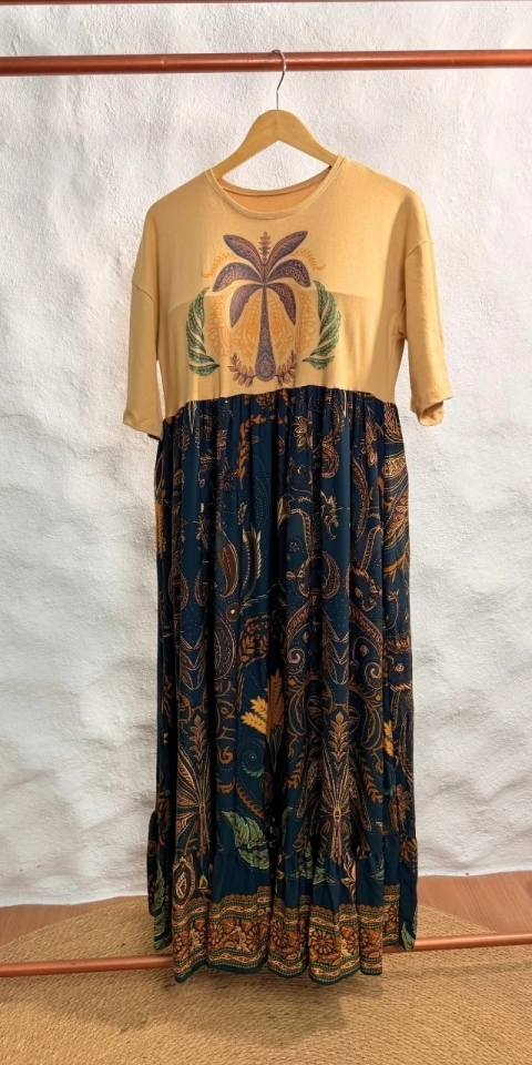 Vestido Camisa Plus - Agafay Sunset Azul - 746