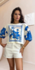 T - Shirt Manga Bufante - Mykonos - 422 - Valentina Brand