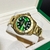 Yacht Master Dourado/Verde na internet