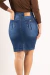 Saia Secretária Jeans Azul com Detalhe em Costura “X” (Ref. 1144A) - loja online