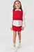 TRIO KUKIE DE CAMISA EM TRICOLINE, COLETE E SHORT SAIA EM TRICOT 81920