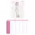 TRIO MOMI BLUSA MEIA MANGA, SHORT SAIA E CASACO ROSA CLARO H6118