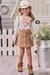 CONJUNTO KUKIE DE BLUSA EM COTTON E SAIA EM SARJA 80413 - comprar online