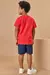 CONJUNTO LUC BOO BLUSA VERMELHA E BERMUDA EM NYLON 82470 - comprar online