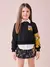 CONJUNTO CASACO SHORTS PRETO H6128 na internet