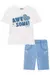 CONJUNTO FEMININO KUKIE BLUSA ALONGADA EM COTTON E BIKER EM FLY TECH 82299 - Tutti Frutti | Moda Infantil 