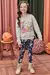 CONJUNTO MENINA BLUSAO MOLETOM PELUCIA E LEGGING KUKIE 79677