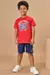 CONJUNTO LUC BOO BLUSA VERMELHA E BERMUDA EM NYLON 82470